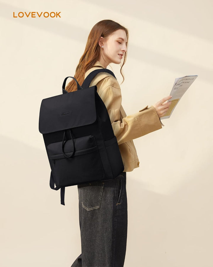 LOVEVOOK Rucksack Damen, Leichter Schulrucksack Teenager mit Laptopfach, 15.6 Zoll School Backpack W