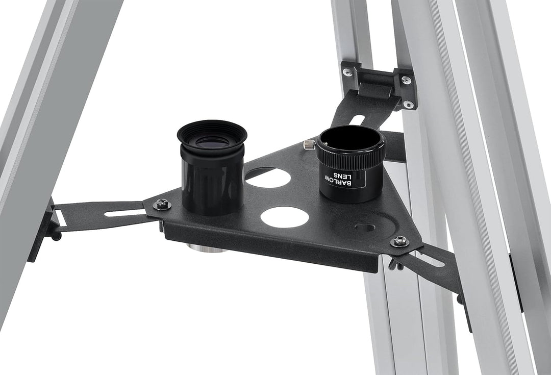 Bresser AR-102/600 EQ-3 Refraktor Teleskop mit 3-Bein-Stativ aus Aluminium, EQ3-Montierung, LED-Leuc