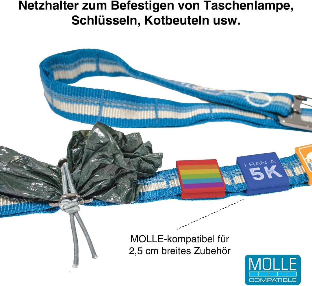 Kurgo RSG Stub Hundeleine, Mit reflektierendem Streifen für bessere Sichtbarkeit, Einstellbare Länge