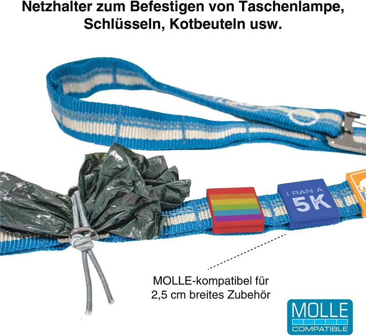 Kurgo RSG Stub Hundeleine, Mit reflektierendem Streifen für bessere Sichtbarkeit, Einstellbare Länge