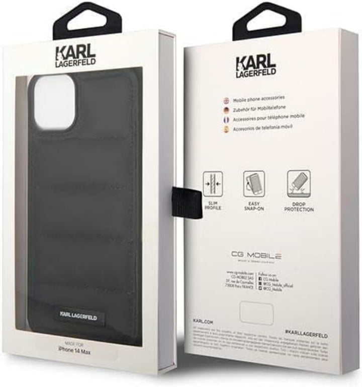 KARL LAGERFELD KLHCP14SPSQAK hülle für iPhone 14 6,1" hardcase schwarz/Black Puffy Elongated Logo