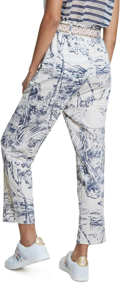 Desigual Damen Chinohose Pant_Tropical Offwhite M (38)