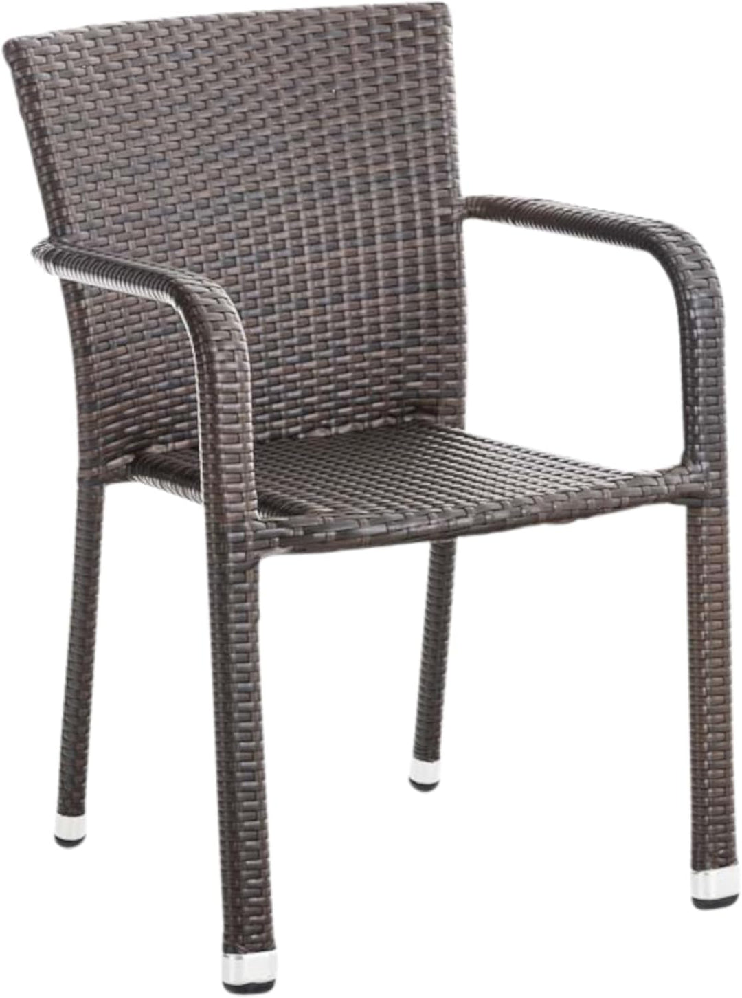CLP Polyrattan-Gartenstühle Leonie I Pflegeleichte Outdoor-Stapelstühle I Wetterbeständige Gartenstü
