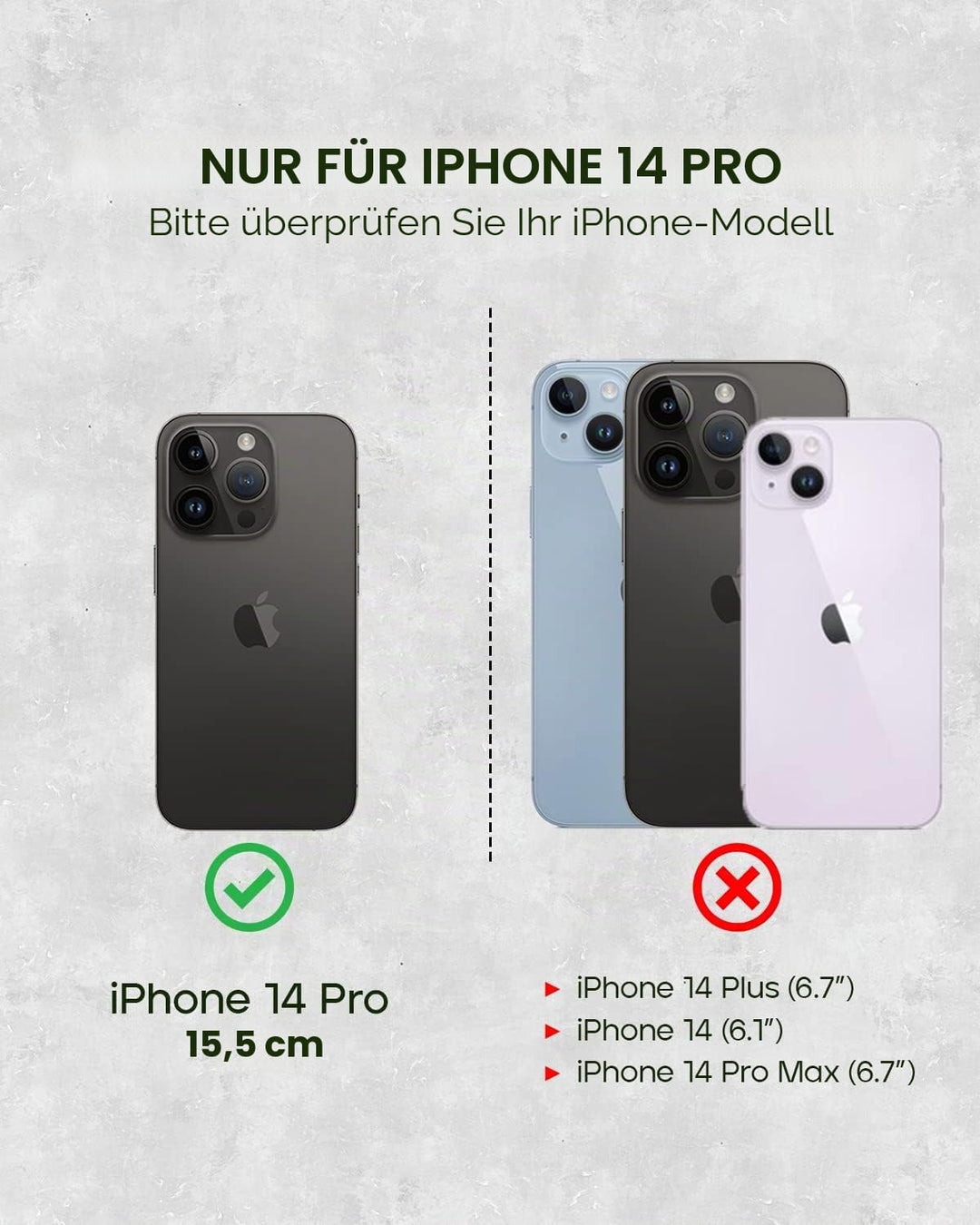Porter Riley - Lederhülle für iPhone 14 Pro. Premium Echtleder Standhülle/Ledertasche/Brieftasche mi
