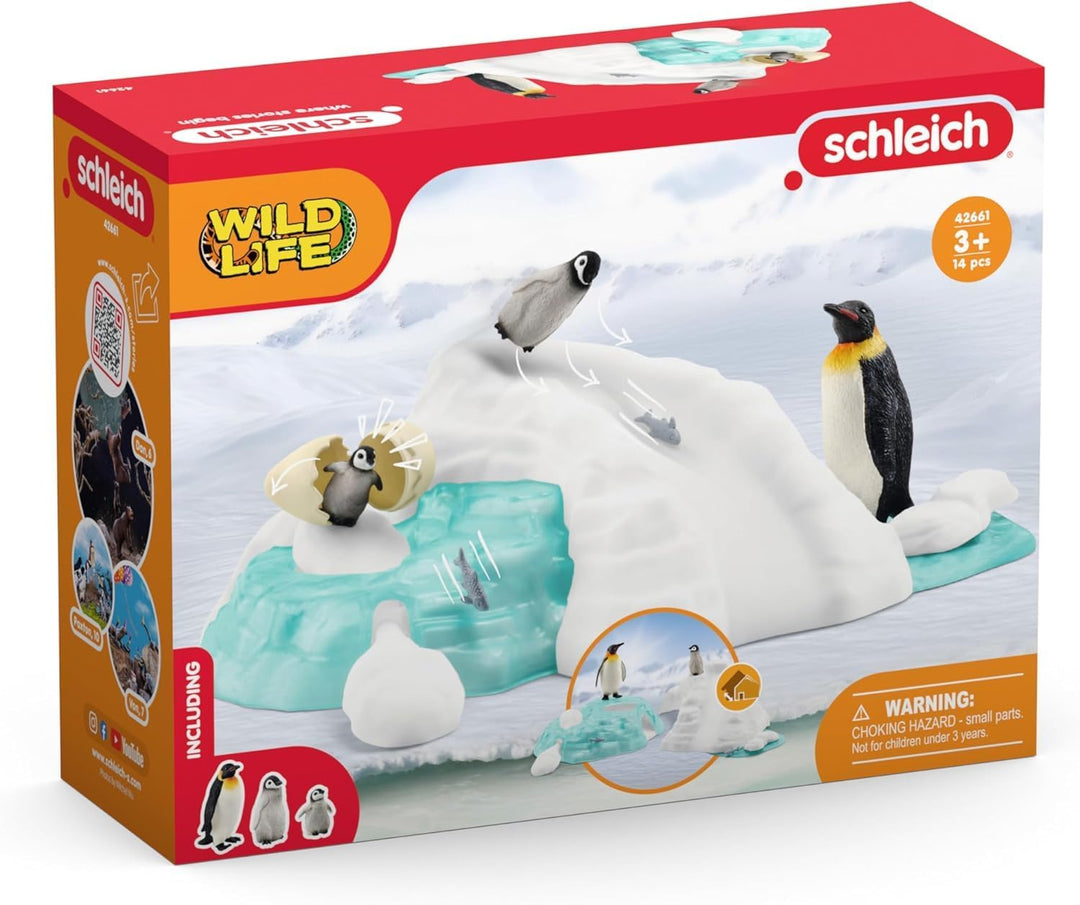 schleich 42661 Pinguin-Familienspass, ab 3 Jahren, WILD LIFE - Spielset, 14 Teile