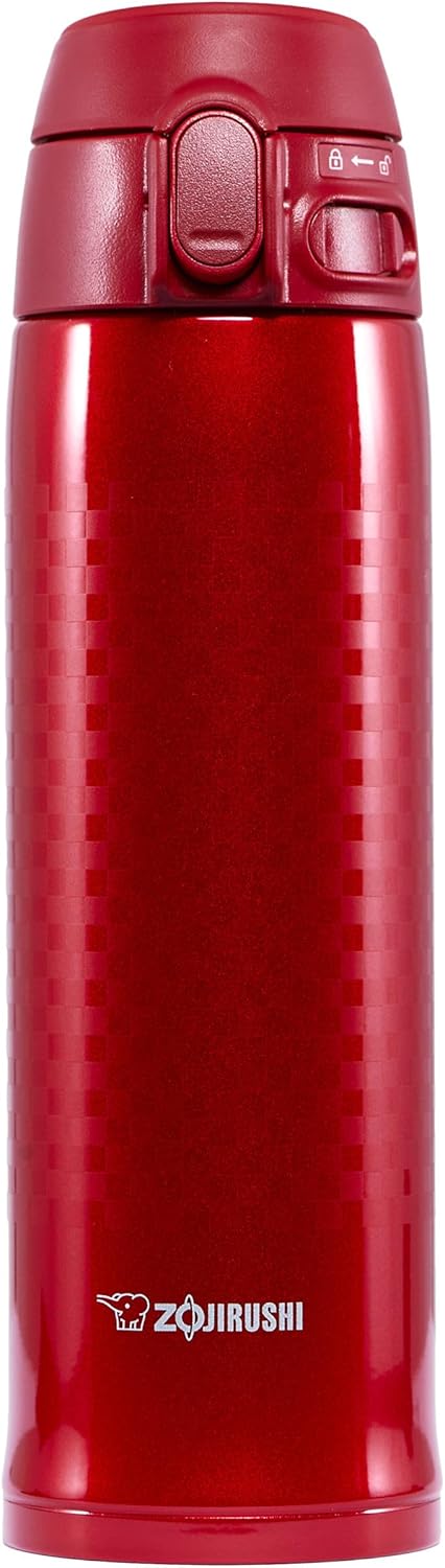 Zojirushi Thermobecher aus Edelstahl, vakuumisoliert, 473 ml, Ichimatsu rot