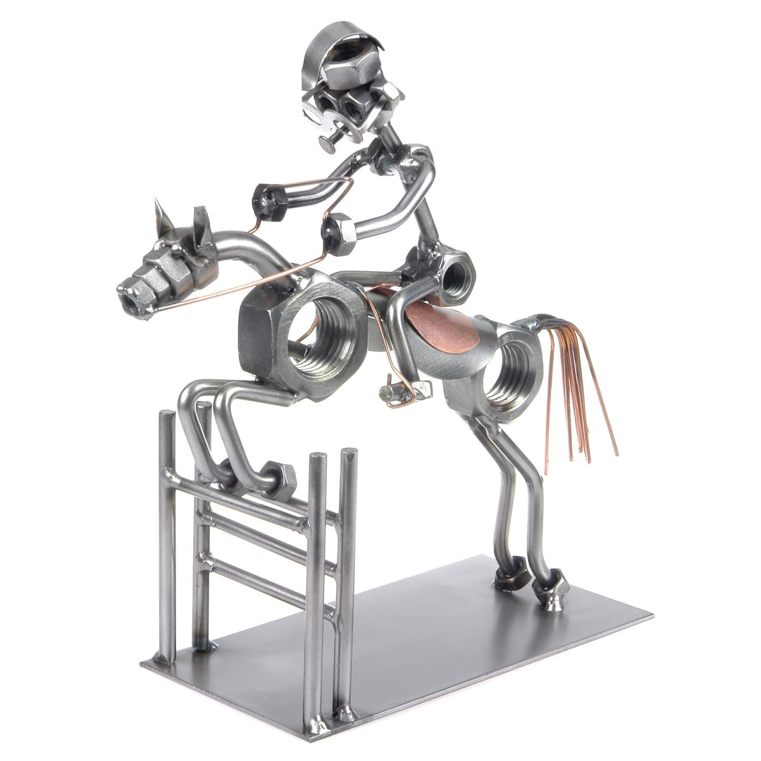 metalman24 Schraubenmännchen Springreiter Pferd I Handarbeit I Geschenkidee I Metallfigur I Metallmä