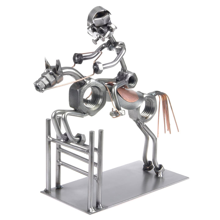 metalman24 Schraubenmännchen Springreiter Pferd I Handarbeit I Geschenkidee I Metallfigur I Metallmä