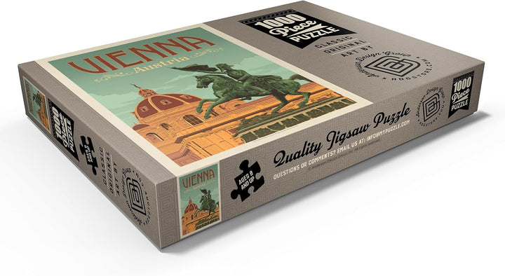 Österreich: Wien, Vintage Poster - Premium 1000 Teile Puzzle - MyPuzzle Sonderkollektion von Anderso
