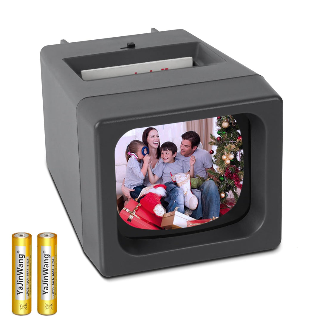 DGODRT LED-Diabetrachter für alte Dias, 35mm-Negative und Diaprojektoren, (2 x AAA-Batterien enthalt
