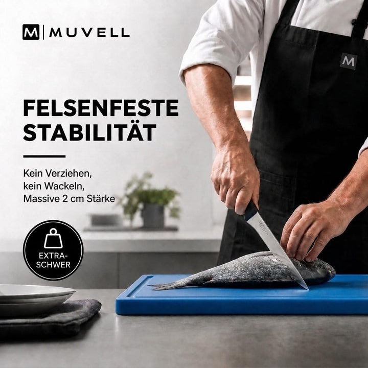 MUVELL stabiles Schneidebrett Kunststoff Spülmaschinenfest, EXTRA dick, messerschonend | Farben & Gr