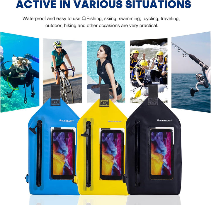 WILD HEART wasserdichte Umhängetasche Beutel Mode Tauchen Unterwasser-Tasche für Schwimmbecken, Stra