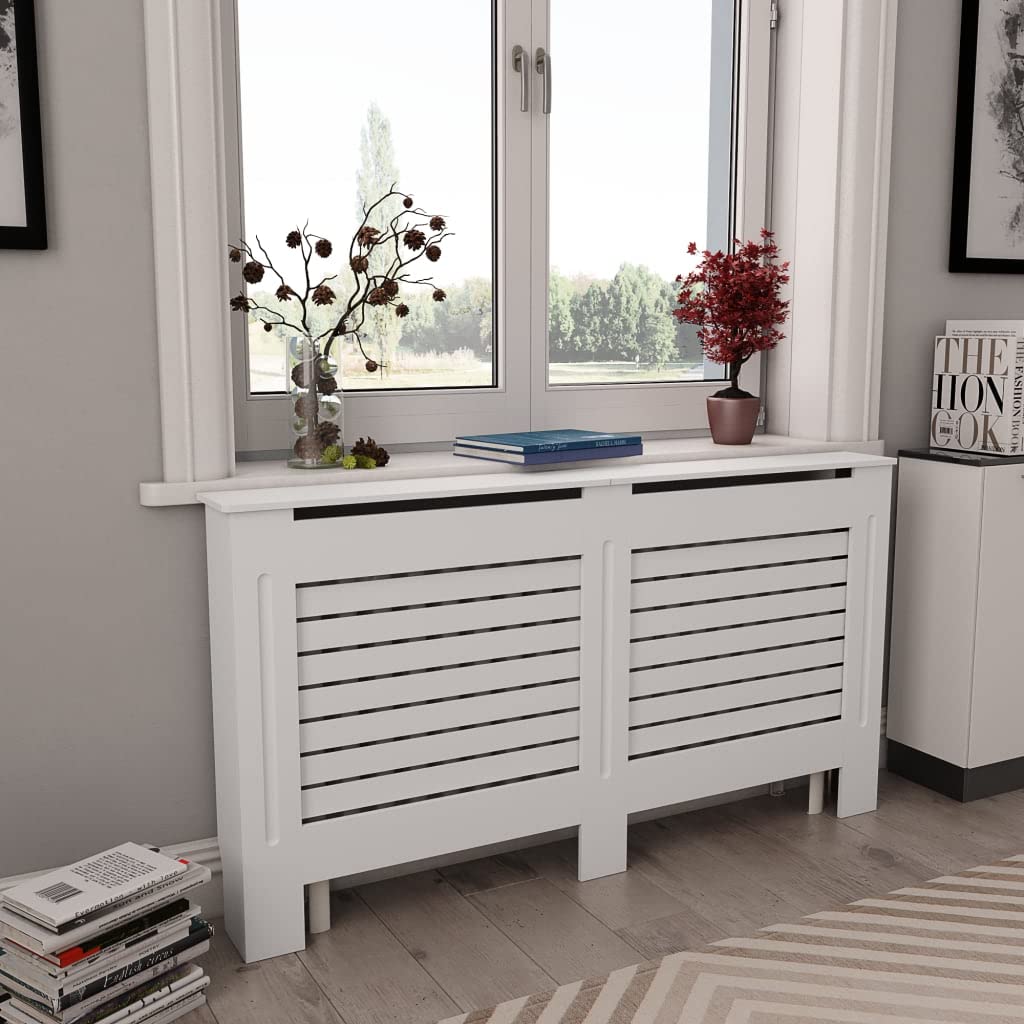 puraday Wohnzimmer Heizkörperabdeckung 152x19x81.5 cm MDF Heizkörper Verkleidung Abdeckung Heizkörpe