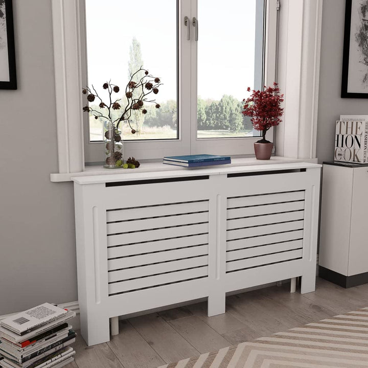 puraday Wohnzimmer Heizkörperabdeckung 152x19x81.5 cm MDF Heizkörper Verkleidung Abdeckung Heizkörpe