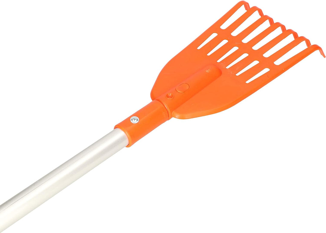 KOTARBAU® Fächerbesen 7 Zinken aus Kunsstoff mit Aluminiumstiel Aluminiumstiel 7 Zinken, Aluminiumst