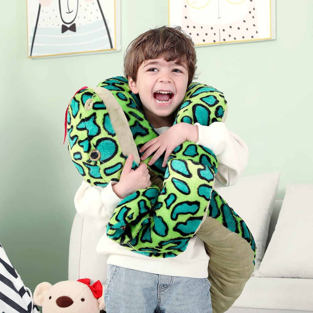 IKASA Gross Schlange Kuscheltier Riesen Stofftier,270cm Gross Kobra Plüschtier Riesige Plüsch Spielz