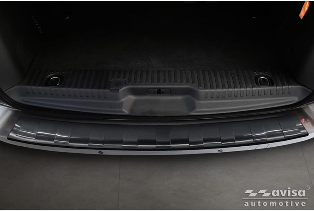 Avisa Schwarz Edelstahl Heckstossstangenschutz kompatibel mit Citroën Space Tourer & Jumpy 2016- / P