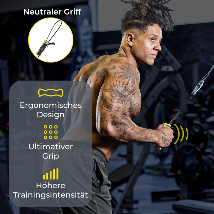 ROCSIX - Hochleistungs Trainingsgriff für Latzug, Kabelzug und Klimmzug – Ergonomisches Gym Zubehör
