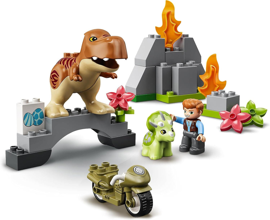 LEGO 10939 DUPLO Jurassic World Ausbruch des T. rex und Triceratops Single, Single