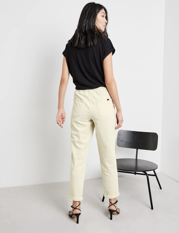 Taifun Damen Hose 36 Light Creme, 36 Light Creme