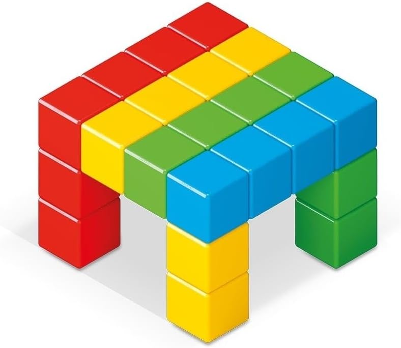 Geomag Magicube - 24 Würfel - Magnetisches Konstruktionsspielzeug für Kinder - Green Line - Lernspie