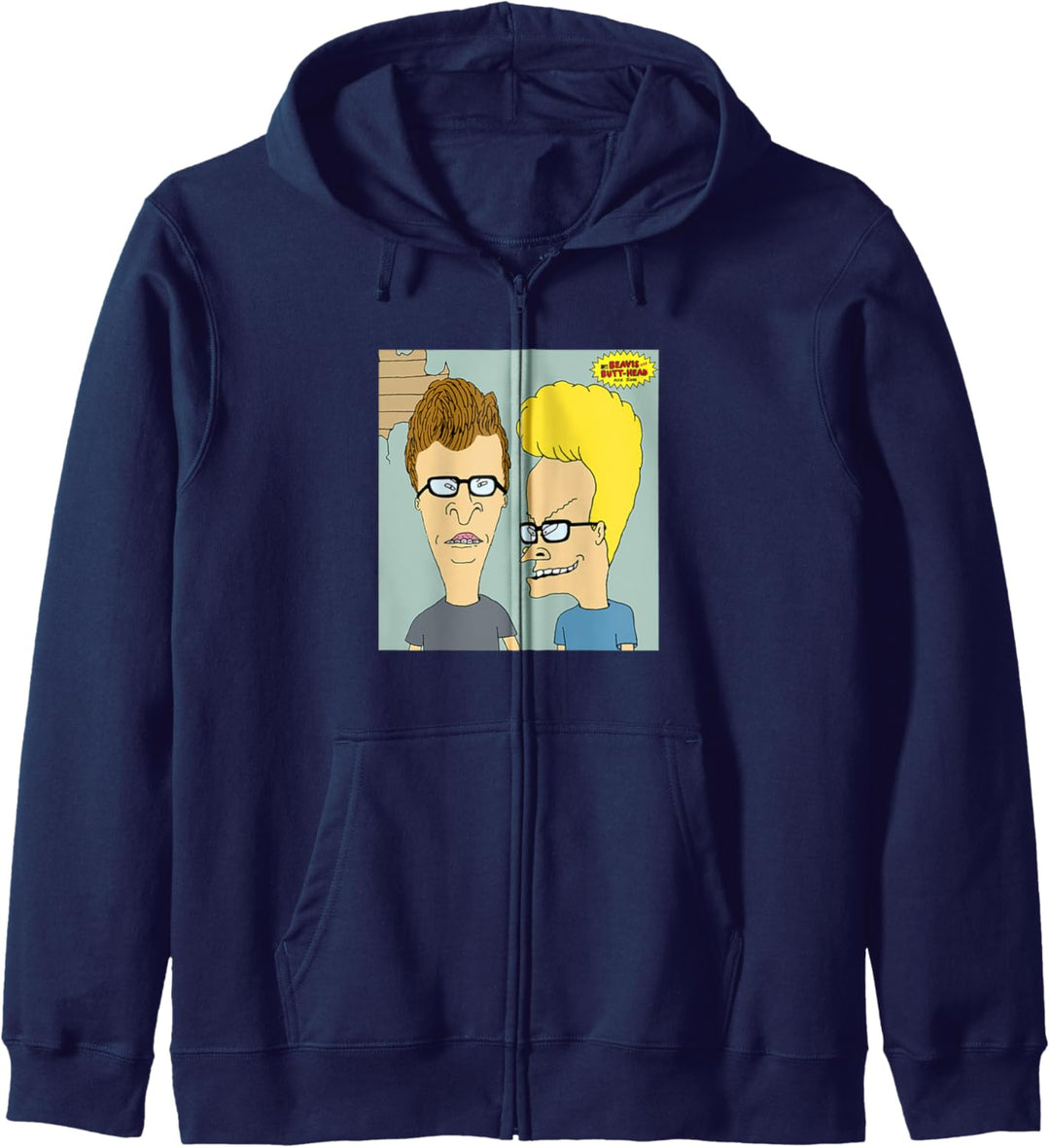 Beavis and Butt-Head Wearing Glass Head Shot Portrait Kapuzenjacke