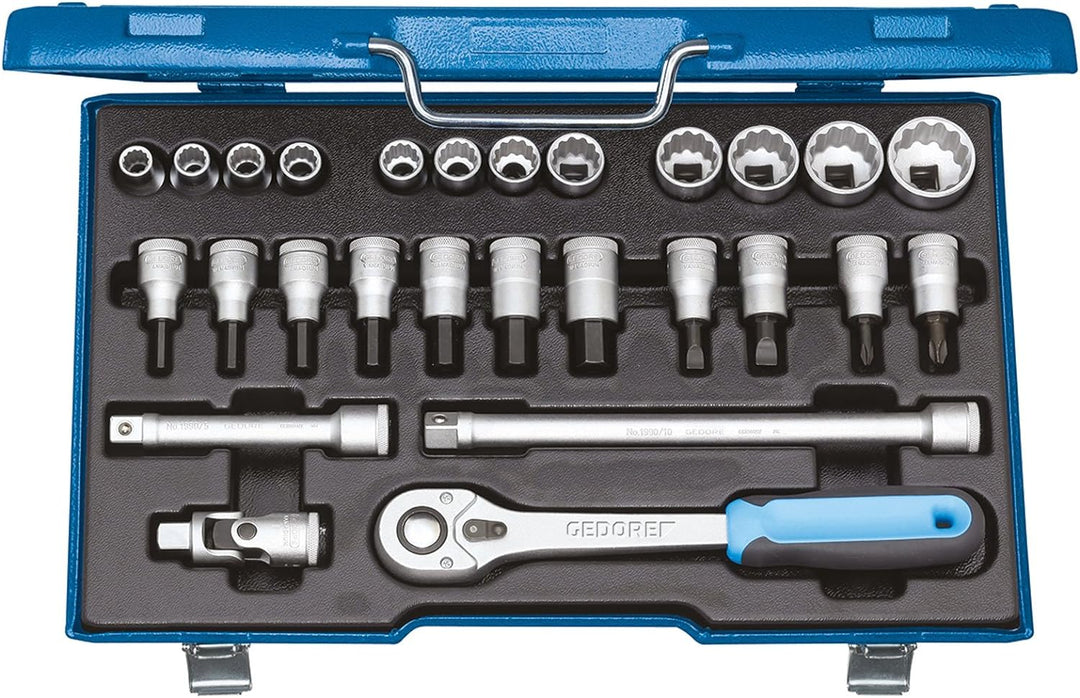 Steckschlüsselsatz D 19 IMU-10 27-tlg.1/2 Zoll SW 10-30mm Z.32 12KT GEDORE 27-teilig, 27-teilig