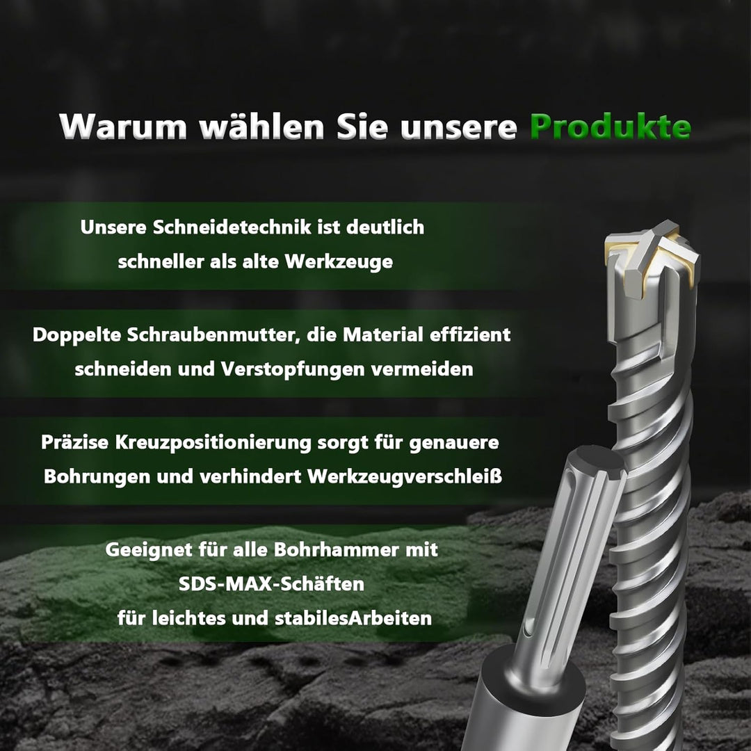 CATITO 35x600 SDS PLUS Bohrer, Schlagbohrer, Hammerbohrer, Professionelle Betonbohrer, ideal zum Boh