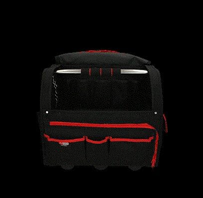 KS Tools 850.0335 ROLLBAG Universal-Werkzeugtasche XL mit Teleskop-Trolly, Rot/Schwarz