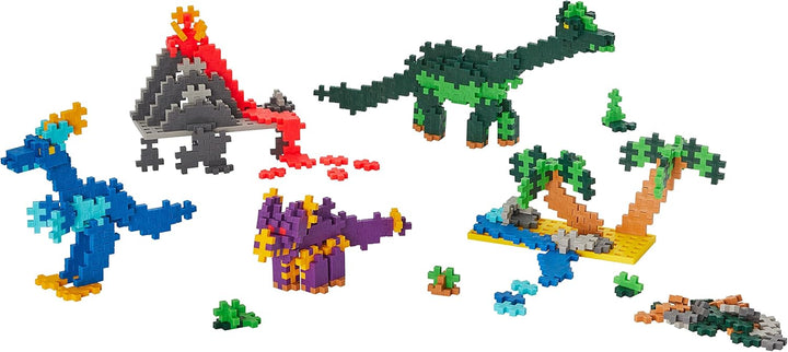 Plus-Plus 9603918 Geniales Konstruktionsspielzeug, Learn to Build, Dinosaurier, Kreativ-Bausteine, 6