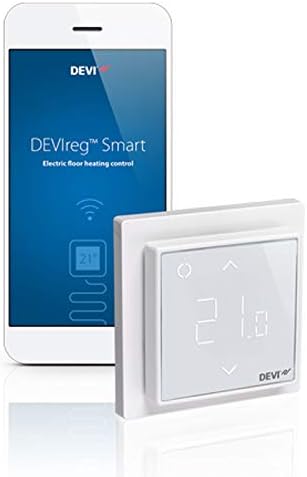 DEVIreg Smart WiFi Digital Thermostat Raumregler für elektrische Fussbodenheizung, polarweiss 140F11