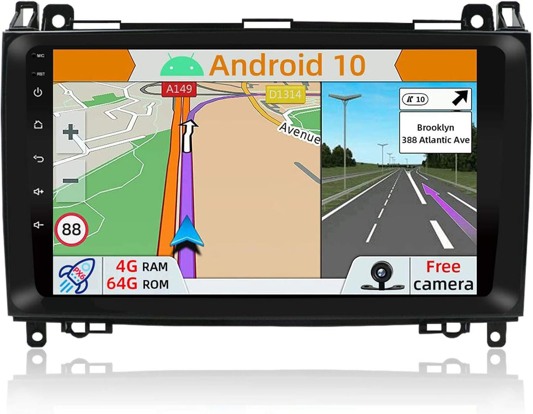 YUNTX PX6 Android 10 Autoradio Passt für Mercedes Benz Viano/Sprinter/W906 - [4G+64G] - KOSTENLOSE R