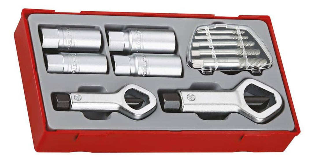 Teng TTSN11 Bolzen- und Mutternentferner-Set, 11-teilig Einzelbett, Einzelbett
