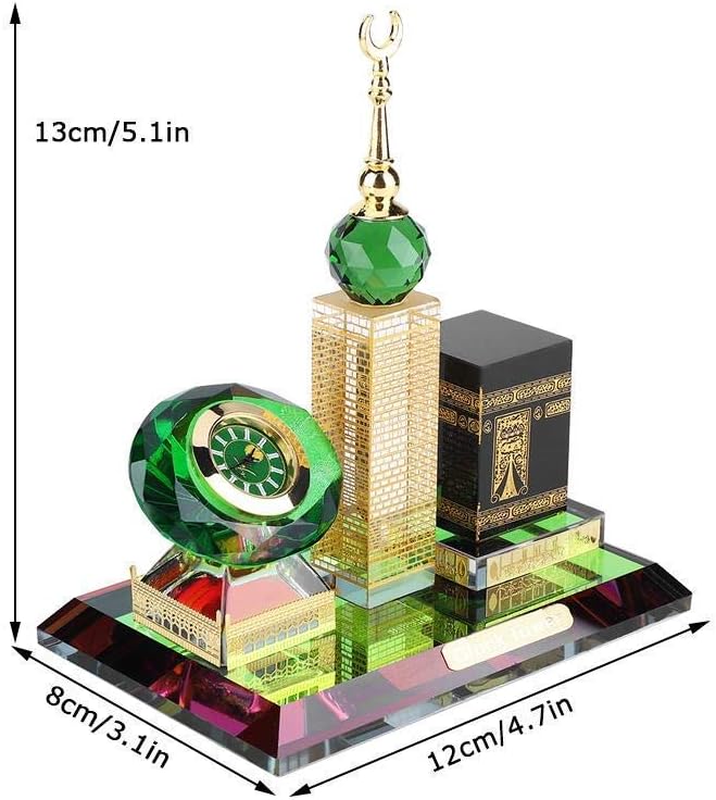 Pssopp Muslimisches Handwerksmodell Muslimische Kaaba Glockenturm Modell Islamische Tischuhr Islamis