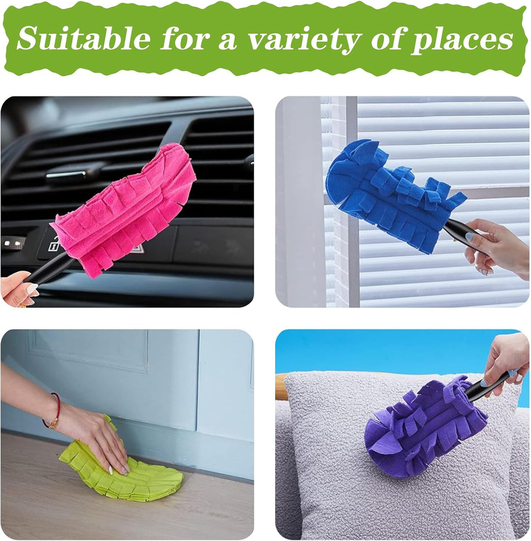 6 Stück Staubmagnet Nachfüllpack, Wiederverwendbar für Staubmagnet Staubwedel Waschbar, super-absorb