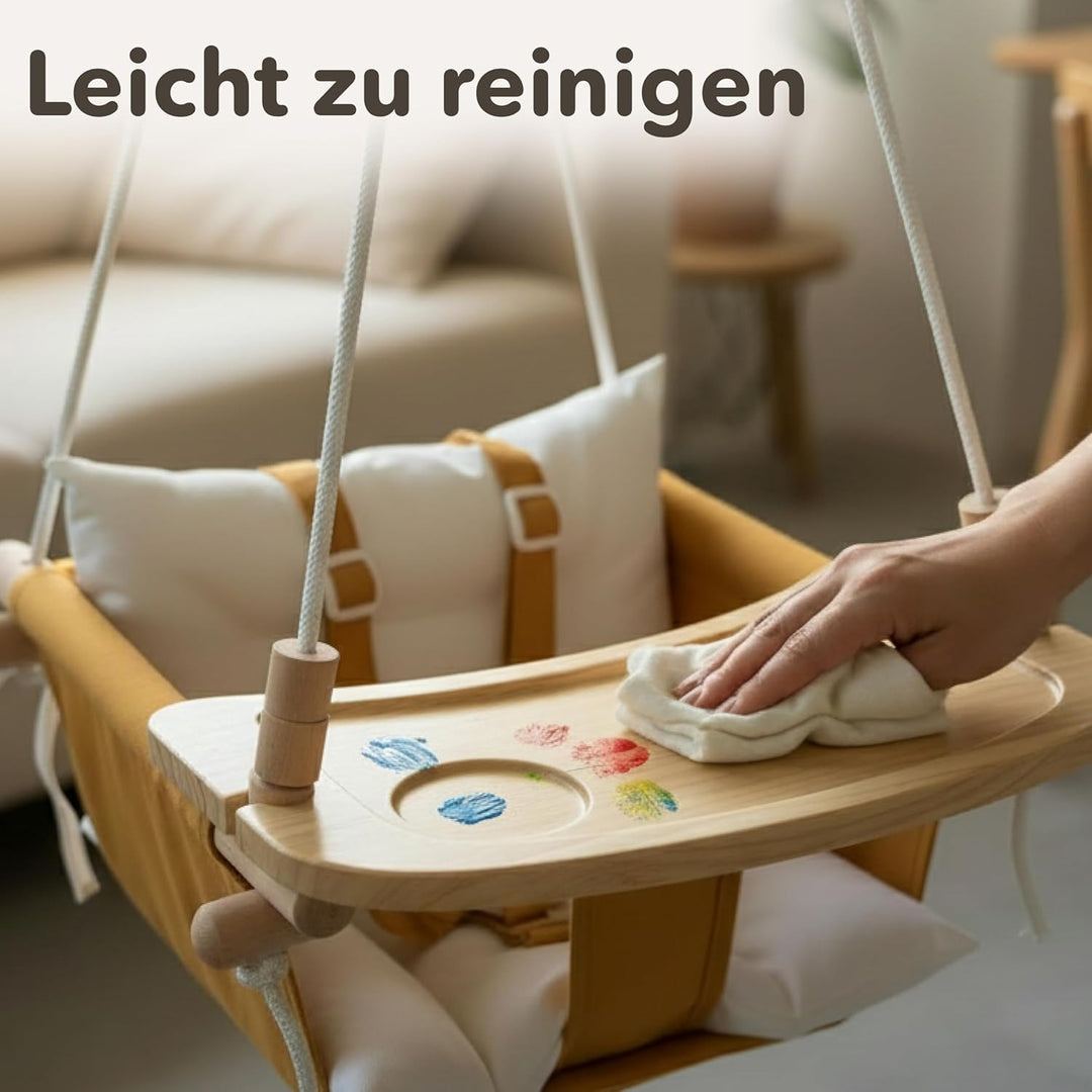 Holztablett für Cateam Canvas Babyschaukel – Hängesessel-Zubehör, Montessori-Spieltisch aus Naturhol