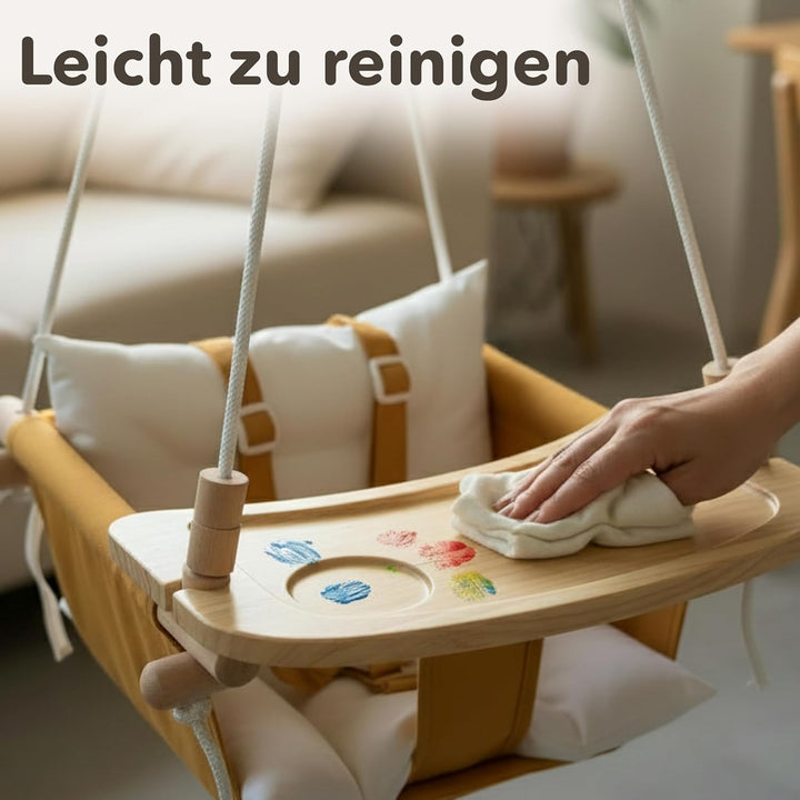 Holztablett für Cateam Canvas Babyschaukel – Hängesessel-Zubehör, Montessori-Spieltisch aus Naturhol