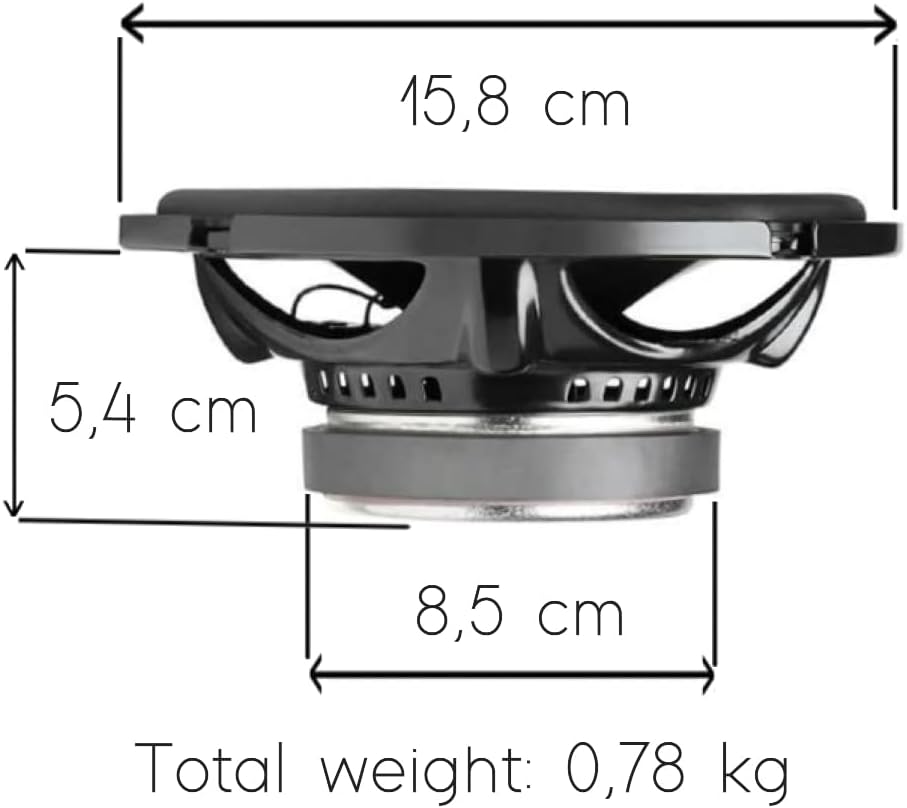KIT Set FÜR JBL Club 622 2 Koaxiallautsprecher 2 Wege 16 cm 160 mm 6,5" 60 Watt RMS und 180 Watt Max