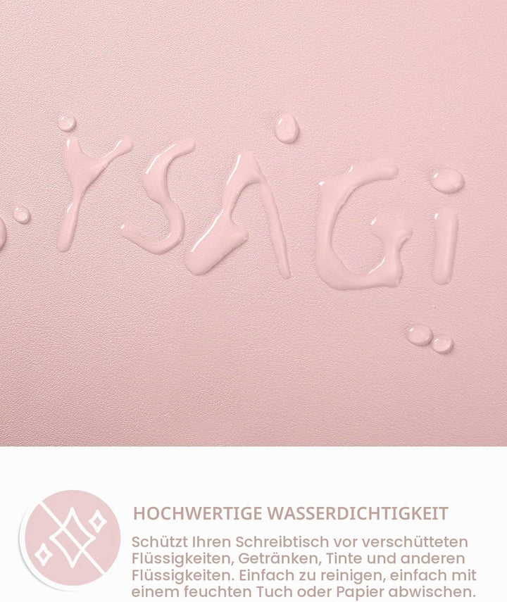YSAGi Schreibtischunterlage, Mauspad mit Leder und Rutchfeste Wildleder, Multifunktionales Office Mo