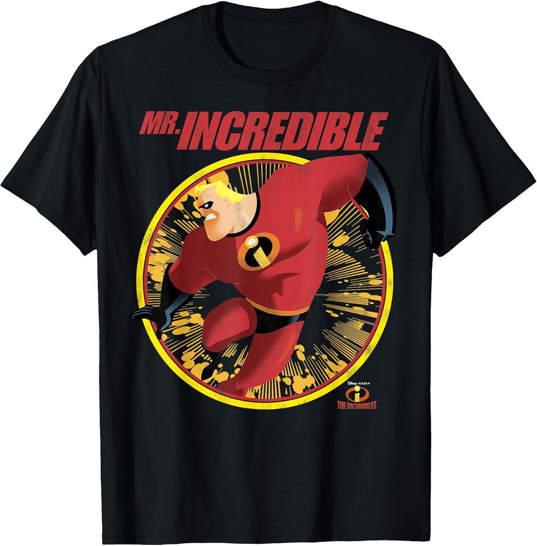 Mens Disney Pixar The Incredibles Mr. Incredible Graphic T-Shirt Large White