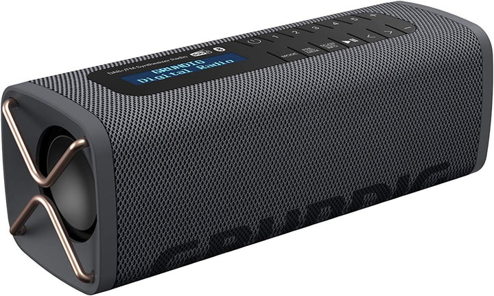 Grundig GBT Band Black - Bluetooth Lautsprecher mit DAB+ und UKW Radio, 30 Meter Reichweite, mehr al