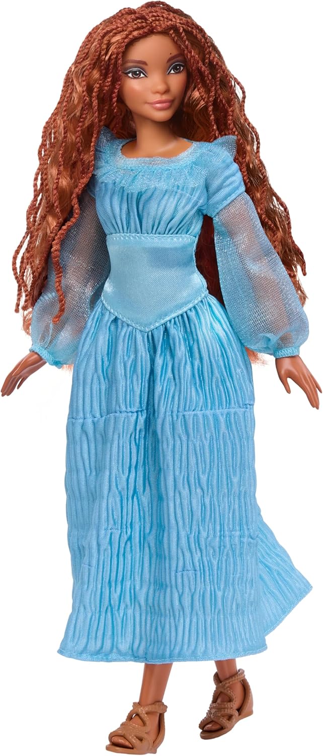 DISNEY Arielle, die Meerjungfrau - Menschliche Version im blauen Kleid mit beweglichen Gelenken und