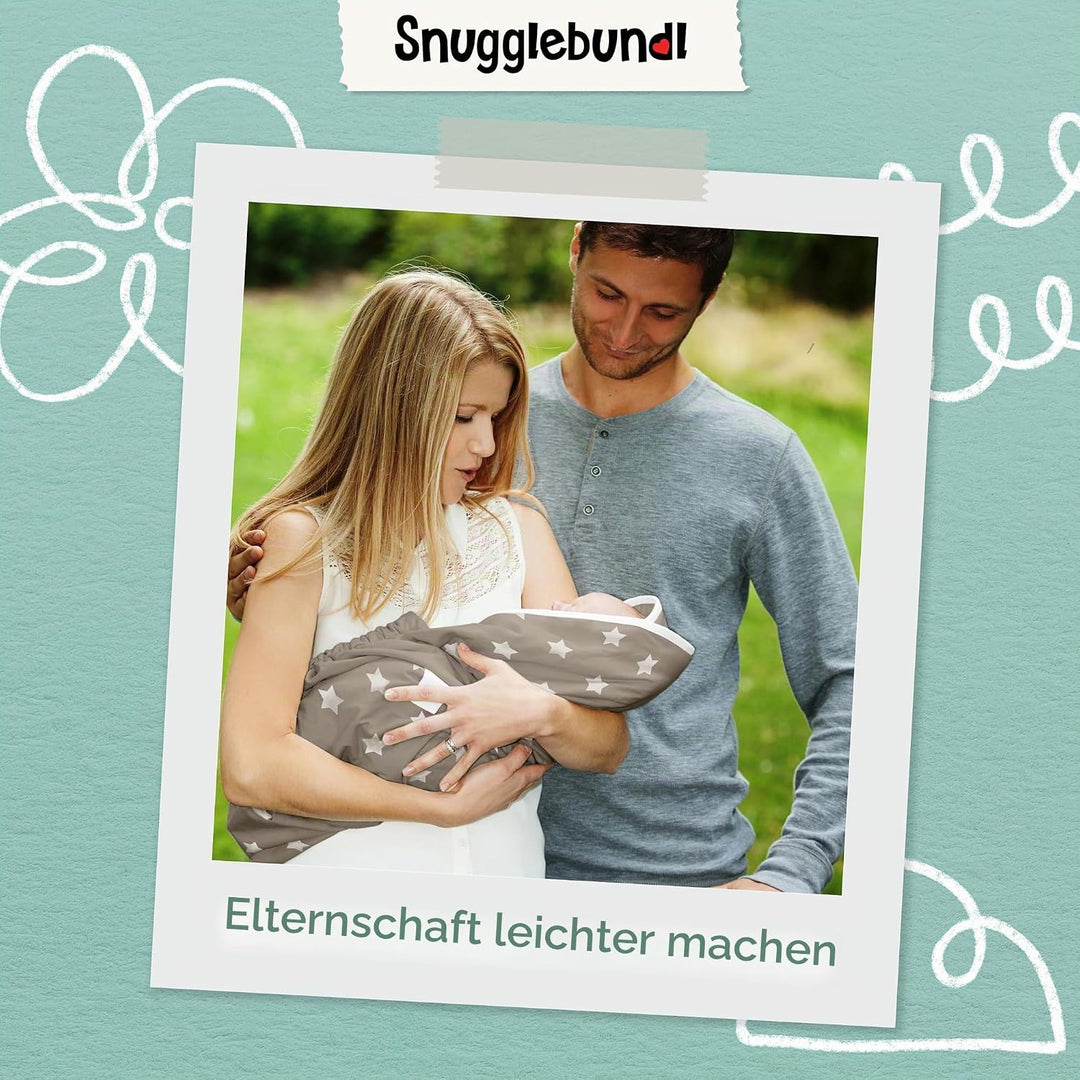 Snugglebundl Baby Bumble Babytragehilfe mit Griffen Einfach heben & legen-auch im Schlaf! 100% Bio-B