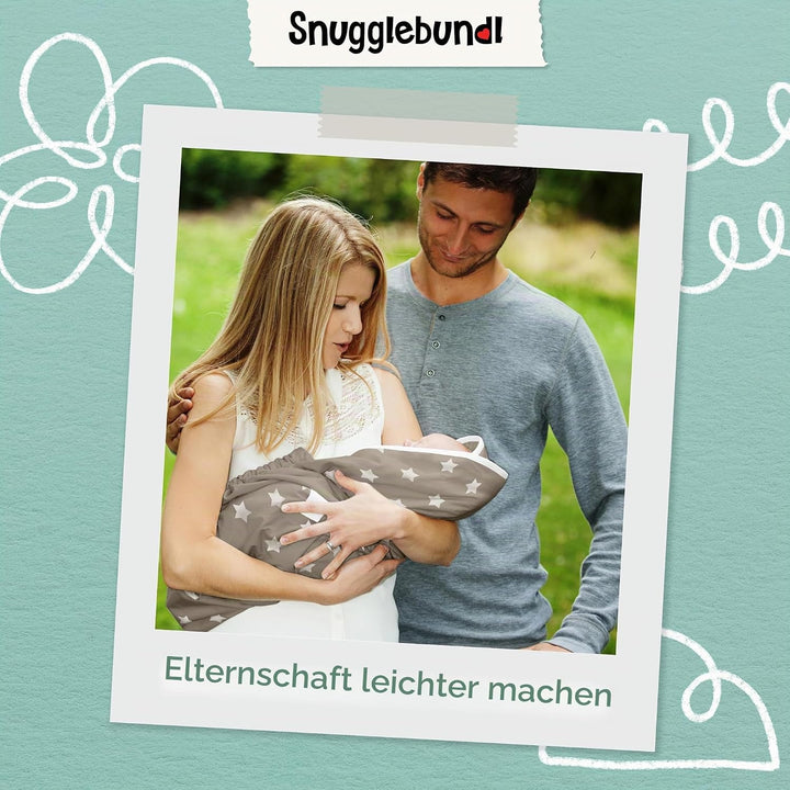 Snugglebundl Baby Bumble Babytragehilfe mit Griffen Einfach heben & legen-auch im Schlaf! 100% Bio-B