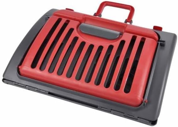 Transportbox, faltbar, Kunststoff, 46 x 35 x 33 cm, Anthrazit Rot