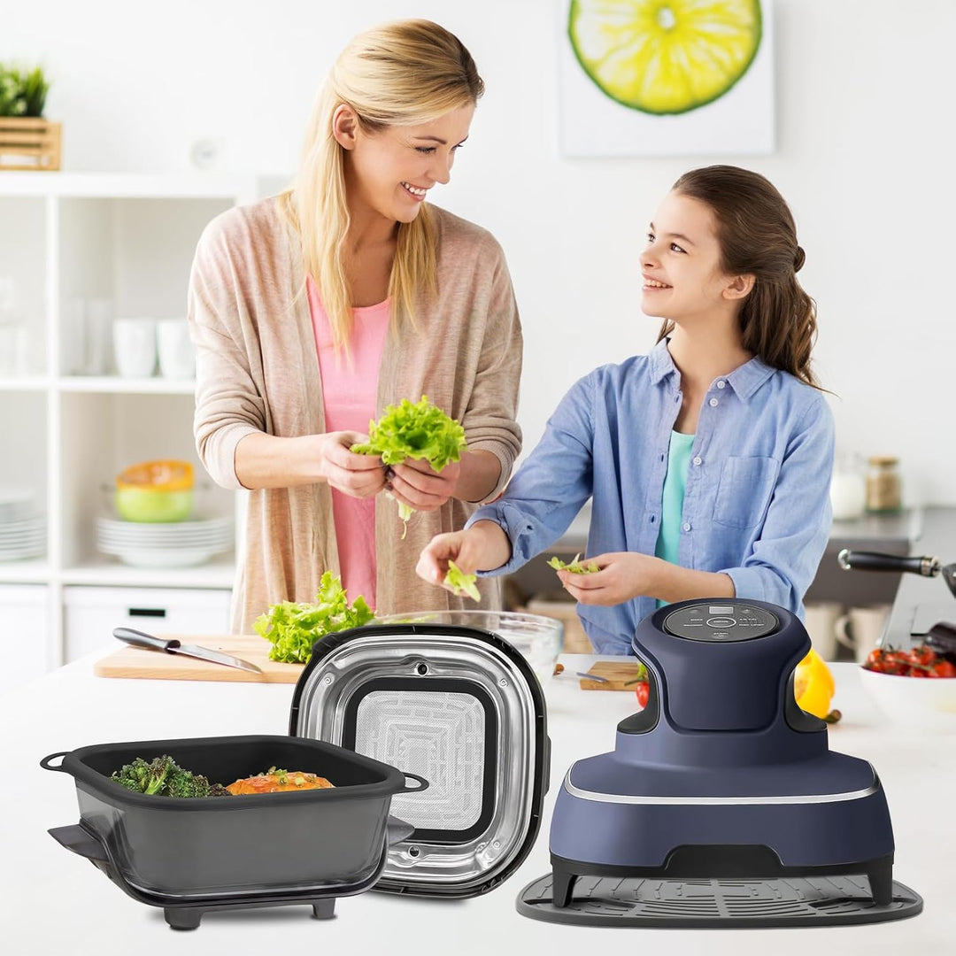 Airfryer Zubehör für Ninja CRISPi FN101EU: Komplett-Set mit 2x Silikonform + 1x Edelstahl Spritzschu
