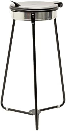 STIER Müllsackhalter, Müllsackständer, 120 Liter, aus stabilem, verzinktem Stahl, mit praktischem Sp