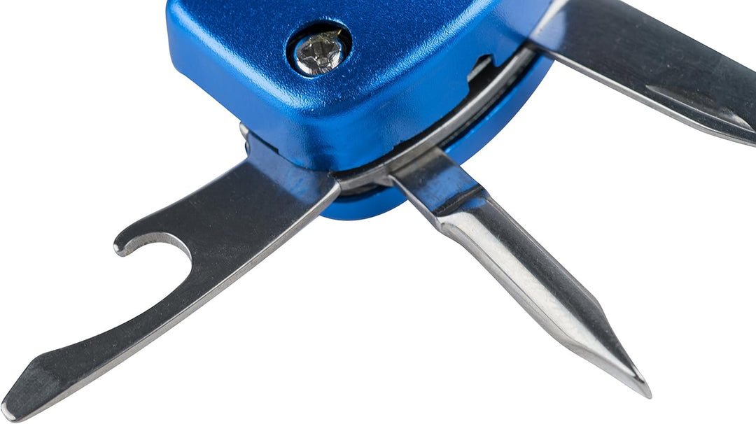 munkees Multi-Tool mit 6 Funktionen, LED, Schraubendreher, Flaschenöffner, Taschenmesser, Schlüssela