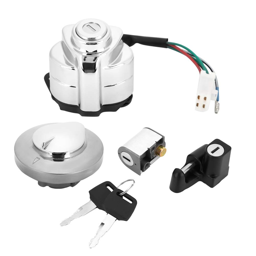Zündschloss Tankdeckel Helmlenkschloss mit Schlüssel für VT250/Magna 250 Steed 400 VLX 600/VT600 Sha