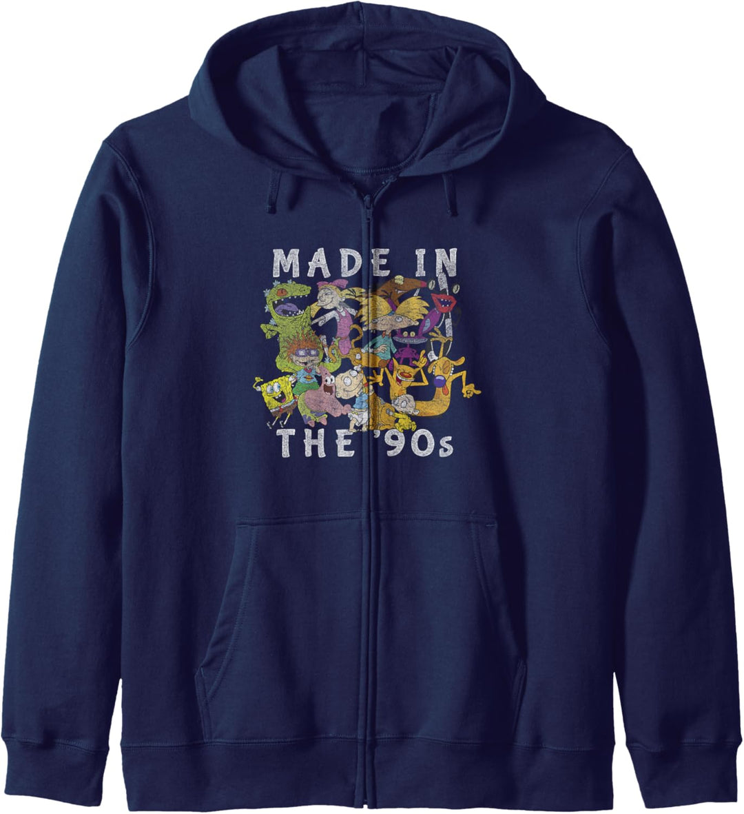 Nickelodeon Made In The 90's Faded Character Collage Kapuzenjacke
